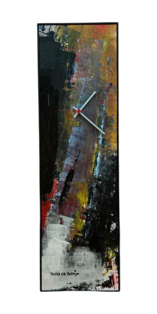 Ferdi de Bruijn + Wandklok rechthoek (490)